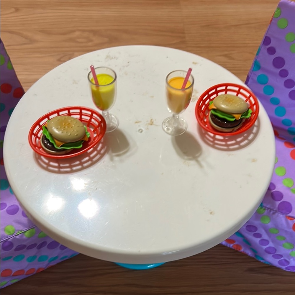 Colorful Doll Dining Set with Accessories - Picture 3 of 5